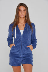 MILANO - Veste Capuche Zippé - Coupe Droite - Unisex - Indigo