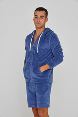 MILANO - Veste Capuche Zippé - Coupe Droite - Unisex - Indigo