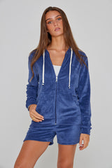 MILANO - Veste Capuche Zippé - Coupe Droite - Unisex - Indigo