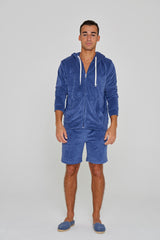 MILANO - Veste Capuche Zippé - Coupe Droite - Unisex - Indigo