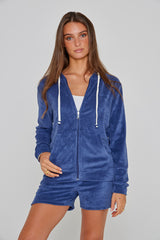 MILANO - Veste Capuche Zippé - Coupe Droite - Unisex - Indigo