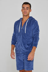 MILANO - Veste Capuche Zippé - Coupe Droite - Unisex - Indigo