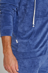 MILANO - Veste Capuche Zippé - Coupe Droite - Unisex - Indigo