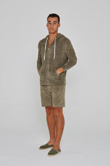 MILANO - Veste Capuche Zippé - Coupe Droite - Unisex - Kaki