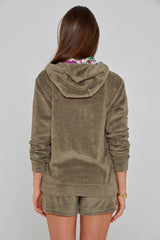 MILANO - Veste Capuche Zippé - Coupe Droite - Unisex - Kaki