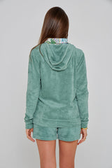 MILANO - Veste Capuche Zippé - Coupe Droite - Unisex - Vert Lagon