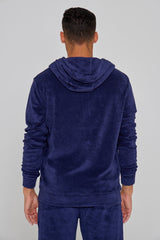 MILANO - Veste Capuche Zippé - Coupe Droite - Unisex - Bleu Marine