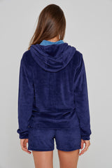 MILANO - Veste Capuche Zippé - Coupe Droite - Unisex - Bleu Marine