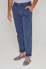 OFFICIER – Pantalon Chino coton Stretch Coupe droite – Homme – Bleu marine