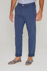 OFFICIER – Pantalon Chino coton Stretch Coupe droite – Homme – Bleu marine