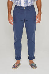 OFFICIER – Pantalon Chino coton Stretch Coupe droite – Homme – Bleu marine