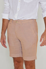 OTMANL – Bermuda Lin Coupe droite – Homme – Beige
