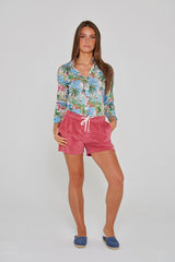 PAPAYO – Short coton Coupe droite – Femme – Corail