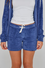 PAPAYO – Short coton Coupe droite – Femme – Indigo