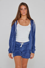 PAPAYO – Short coton Coupe droite – Femme – Indigo