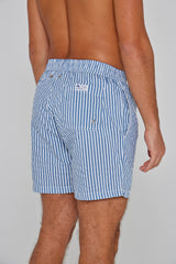 RICHMOND – Maillot De Bain Polyamide Rayé Coupe Droite – Homme – Marine/Blanc