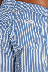 RICHMOND – Maillot De Bain Polyamide Rayé Coupe Droite – Homme – Marine/Blanc