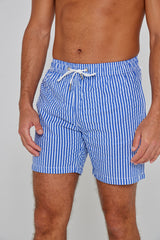 RICHMOND – Maillot De Bain Polyamide Rayé Coupe Droite – Homme – Royal/Blanc