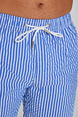 RICHMOND – Maillot De Bain Polyamide Rayé Coupe Droite – Homme – Royal/Blanc