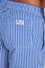 RICHMOND – Maillot De Bain Polyamide Rayé Coupe Droite – Homme – Royal/Blanc