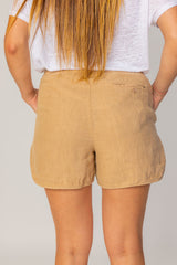 EMY – Stretch cotton shorts Slim fit – Women – Green/Navy blue Gold