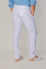 MARBELLA – Pantalon Lin & Coton – Homme - Blanc