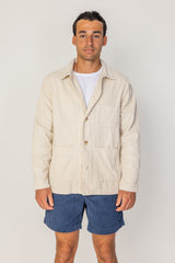 BARCLAY – Long-sleeved linen shirt, straight cut – Men’s – Havana