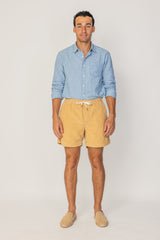 HARPER - Short Velours Côtelé Coton Coupe Loose – Homme - Beige