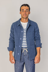 COLUMBUS - Veste Mixte – Toile Coton Canvas Coupe Droite – Bleu Marine