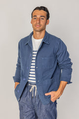 COLUMBUS - Veste Mixte – Toile Coton Canvas Coupe Droite – Bleu Marine