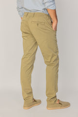 OFFICER – Stretch cotton chino pants, straight cut – Men – Navy blue