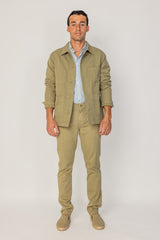 COLUMBUS - Veste Mixte – Toile Coton Canvas Coupe Droite – Kaki