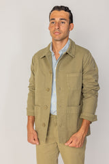 COLUMBUS - Veste Mixte – Toile Coton Canvas Coupe Droite – Kaki