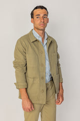 COLUMBUS - Veste Mixte – Toile Coton Canvas Coupe Droite – Kaki