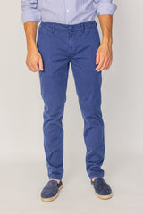 BRISTOL – Pantalon Chino Coton Stretch Coupe Regular Fit – Homme - Bleu Marine