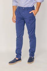 BRISTOL – Pantalon Chino Coton Stretch Coupe Regular Fit – Homme - Bleu Marine