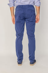 BRISTOL – Pantalon Chino Coton Stretch Coupe Regular Fit – Homme - Bleu Marine