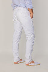 BRISTOL – Pantalon Chino Coton Stretch Coupe Regular Fit – Homme - Blanc