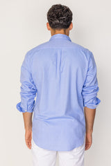 BARCLAY – Long-sleeved linen shirt, straight cut – Men’s – Havana