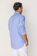 BARCLAY – Long-sleeved linen shirt, straight cut – Men’s – Havana