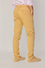 BRISTOL – Pantalon Chino Coton Stretch Coupe Regular Fit – Homme - Beige