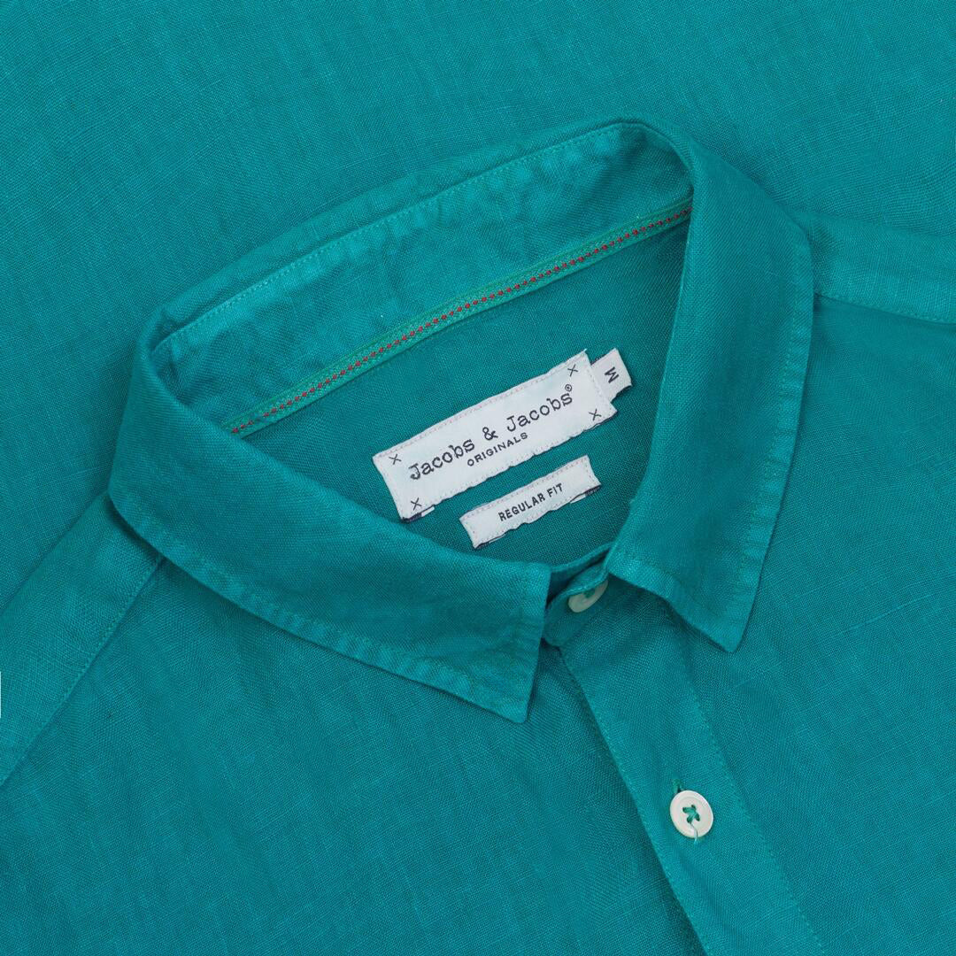 BARCLAYW – Chemise Lin Manches longues Coupe slim – Femme – Vert Bouteille