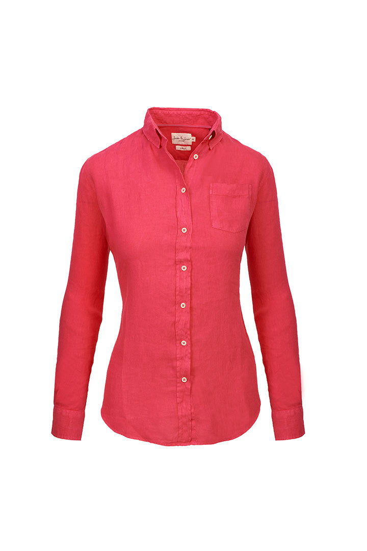 Chemisier Corail Fleur Rouge Pimentémanches longues,2 poches,coton (SMLXL Chemisier Corail Fleur Rouge Pimentémanches longues,2 poches,coton (SMLXL