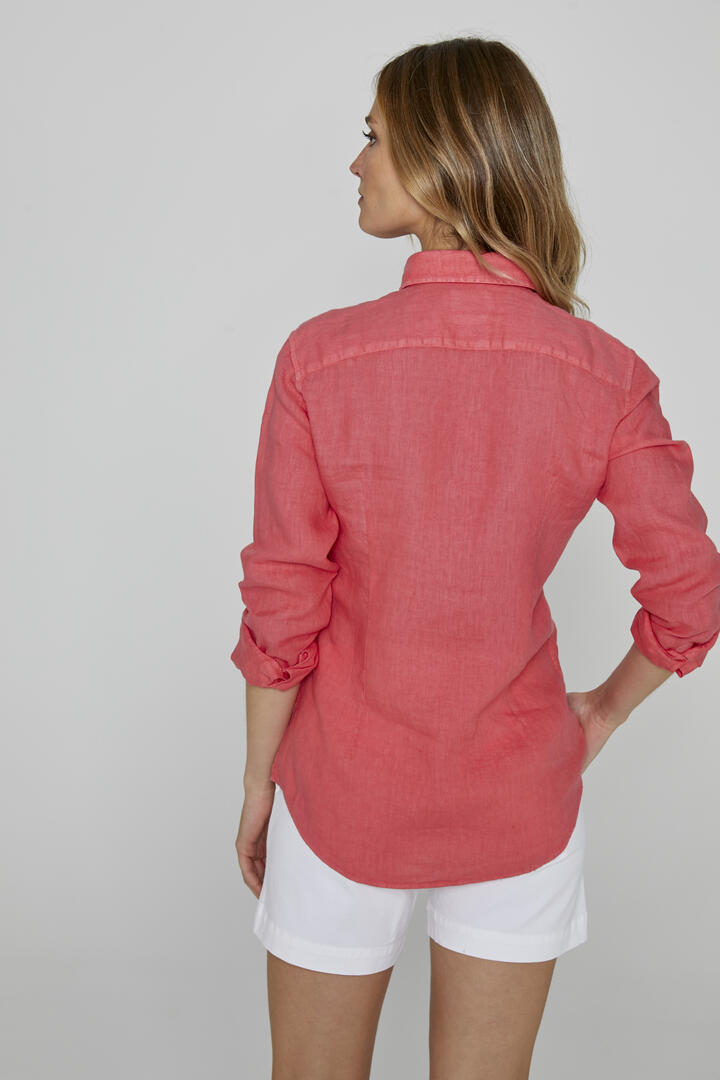 FPT Industrial. CHEMISE À MANCHES LONGUES POUR FEMME, LOGO ROUGE FPT Industrial. CHEMISE À MANCHES LONGUES POUR FEMME, LOGO ROUGE