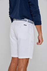 BENSON – Bermuda coton Coupe droite – Homme – Blanc