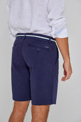 BENSON – Bermuda coton Coupe droite – Homme – Bleu Marine