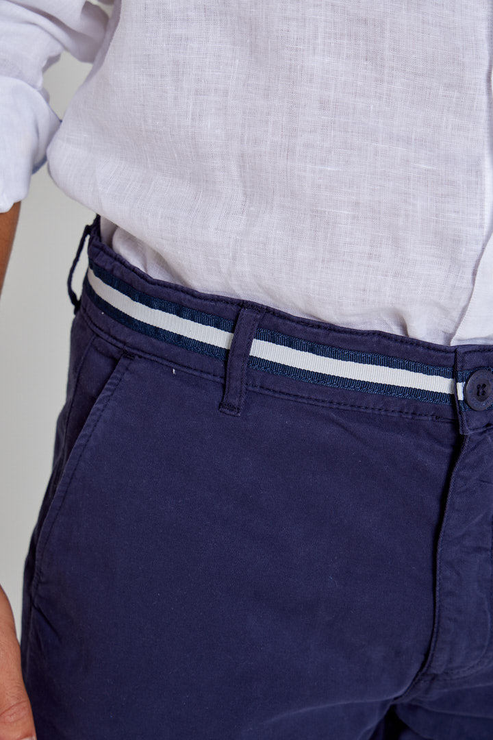 BENSON – Bermuda coton Coupe droite – Homme – Bleu Marine