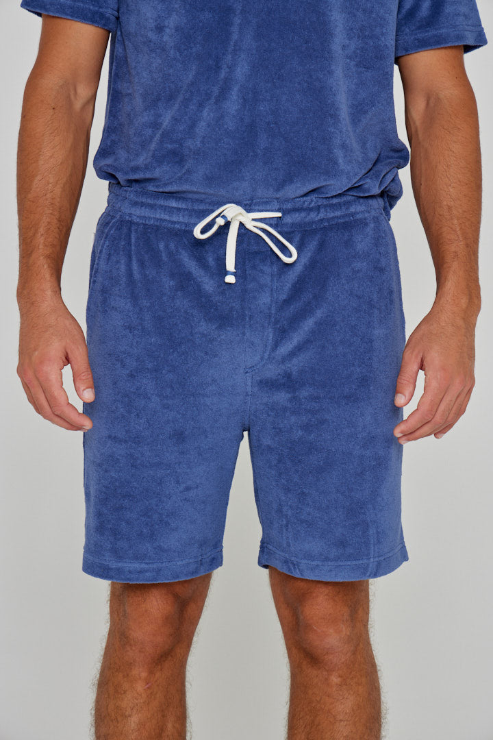 OTMAN – Straight cut cotton Bermuda shorts – Men – Royal blue