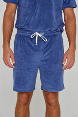 OTMAN – Straight cut cotton Bermuda shorts – Men – Royal blue