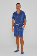 OTMAN – Straight cut cotton Bermuda shorts – Men – Royal blue
